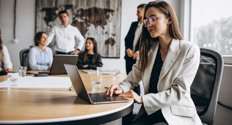 Group people working out business plan office